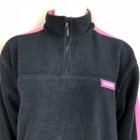 EUC-VINTAGE Izod Ski 1/2 Zipper Fleece Ski Jacket - Picture 4 of 8